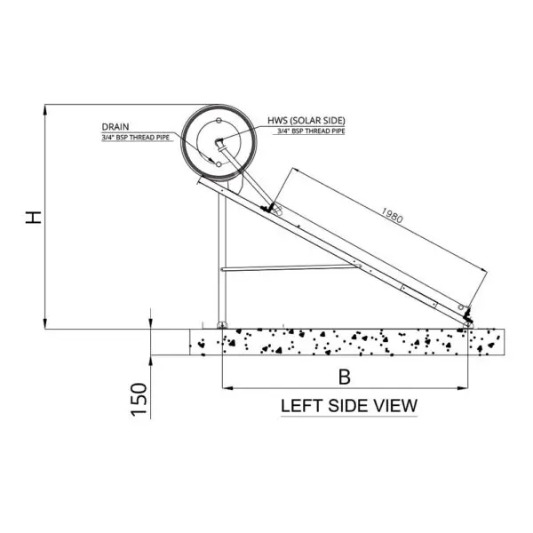 left-side-view-of-thermosyphon-solar-water-heaters